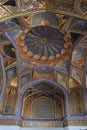 The painting the ceiling of the Aksaray mausoleum in Samarkand city, Uzbekistan