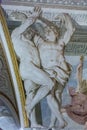 Painting on the ceiling of the Borghese Gallery, Atlantes support arch