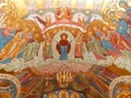 Painting on the ceiling of the church.of the Nativity Of The Blessed Virgin Mary (19th century).