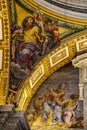 Painting at the ceilings of Saint Peter cathedral in Vatican