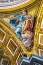 Painting at the ceilings of Saint Peter cathedral in Vatican