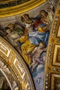 Painting at the ceilings of Saint Peter cathedral in Vatican