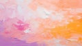 Painting close up texture background with pink, orange, yellow and white colors Generative AI