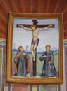 Painting of the Crucifixion of Jesus Christ in San Gimignano, It