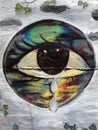 Painting of a crying eye