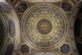 The painting of the cupola represents The Paschal Lamb and the Seven Seals