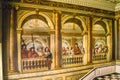 Painting decorating the wall of the King`s Staircase in Kensington Palace, London Royalty Free Stock Photo
