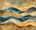 Waves crashing on brown background
