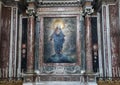 Painting depicting the sacred heart in the Chapel of the Blessed Sacrament of San Lorenzo in Lucina Royalty Free Stock Photo