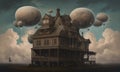 Surreal world Mysterious House Royalty Free Stock Photo