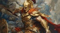 Loki Ares: Neoclassical Painting Of The Greek God Of War