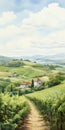 Tuscany Vineyard Landscape: Soft Renderings Of A Charming Winery