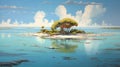 Atoll Of Australia Landscape Painting