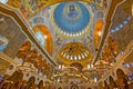 The painting on the dome of the Naval Cathedral of Saint Nicholas in Kronstadt, near Saint-Petersburg, Russia Royalty Free Stock Photo