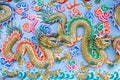 Painting of dragon on the wall in Chinese temple Royalty Free Stock Photo