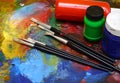 Painting drawing Artist Tools painting fun Royalty Free Stock Photo