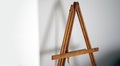 Painting easel empty against white background