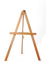 Painting easel empty against white background