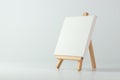 Painting easel with empty canvas Royalty Free Stock Photo