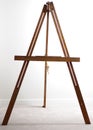 Painting easel empty silhouette against white background