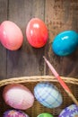 Painting easter eggs Royalty Free Stock Photo