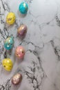 Painting easter gold eggs