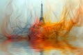 Painting of the Eiffel Tower in Paris Generative AI Royalty Free Stock Photo