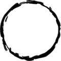 Painting Enso Zen Symbol. Original Freestyle