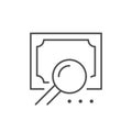 Painting examination line outline icon