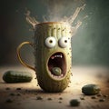 Screaming Mug, Cactus with Bulging Eyes