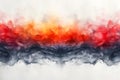 Abstract Painting of Red, Orange, and Black Smoke. Generative AI Royalty Free Stock Photo