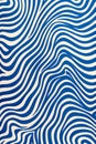 Blue and white painting with wavy lines Royalty Free Stock Photo