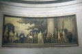 Painting of founding fathers inside the National Archives, Washington DC