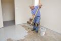 Painting garage floor Royalty Free Stock Photo