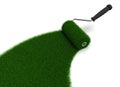 Painting grass concept 3d illustration Royalty Free Stock Photo