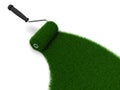 Painting grass concept 3d illustration Royalty Free Stock Photo