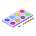 Painting habit icon, isometric style