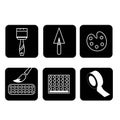 Painting Icon Vector Art, Icons, and Graphics vector illustrations Royalty Free Stock Photo