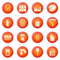 Painting icons vector set Royalty Free Stock Photo