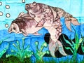 A painting of an incredibly beautiful fish aquarium