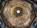 Painting inside the Duomo. Florence, Italy. Royalty Free Stock Photo