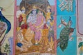 Painting on Japanese Tiles; Lord Ram with Sita and Hanuman; Ram Mandir built-in 1950