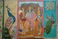 Painting on Japanese Tiles; Lord Ram with Sita and Hanuman; Ram Mandir