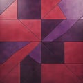 Geometric Forms In Red And Purple: A Puzzling Composition