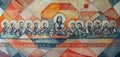 Jesus Christ and disciples at Last supper Royalty Free Stock Photo