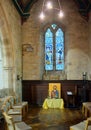 Painting of Jesus & Church interior. Christs Church, Lancaster. UK