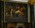 Painting of Jesus after taken off the cross inside the Nice Cathedral, Roman Catholic Church, seat of the Diocese of Nice