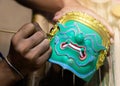 Painting Khon mask, Thai traditional mask