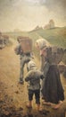 The chalk sellers - In the evening, painting by LÃÂ©on FrÃÂ©dÃÂ©ric Royalty Free Stock Photo