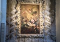 Painting of Madonna and Child above one of the altars, Basilica di Santa Croce Royalty Free Stock Photo